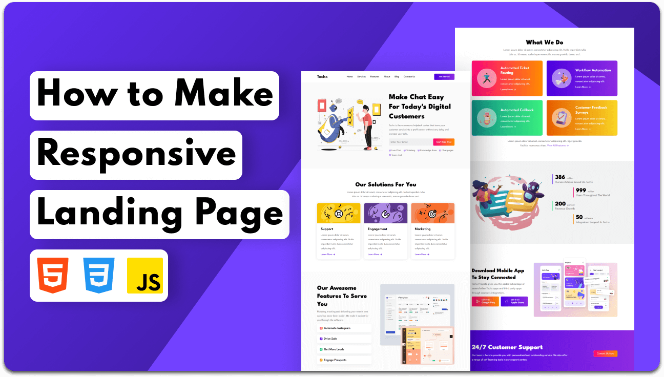 GitHub - codewithsadee/techx: Techx is a fully responsive landing page ...