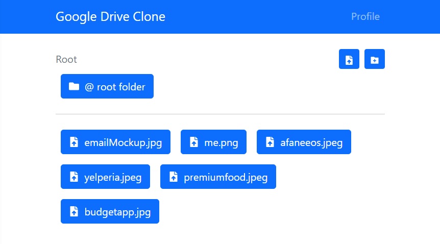 GitHub - Afanami/google-drive-clone: basic google drive clone with ...