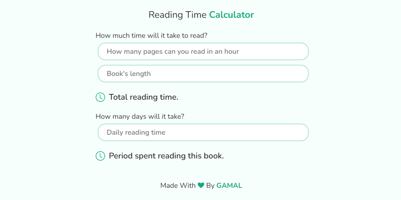 GitHub - MedGAMAL/ReadingTimeCalculator