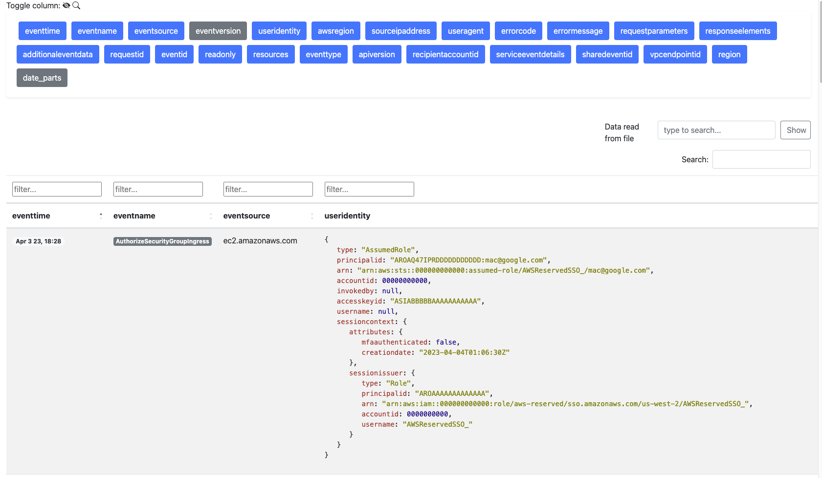 CloudTrail-Athena-pretty-logs