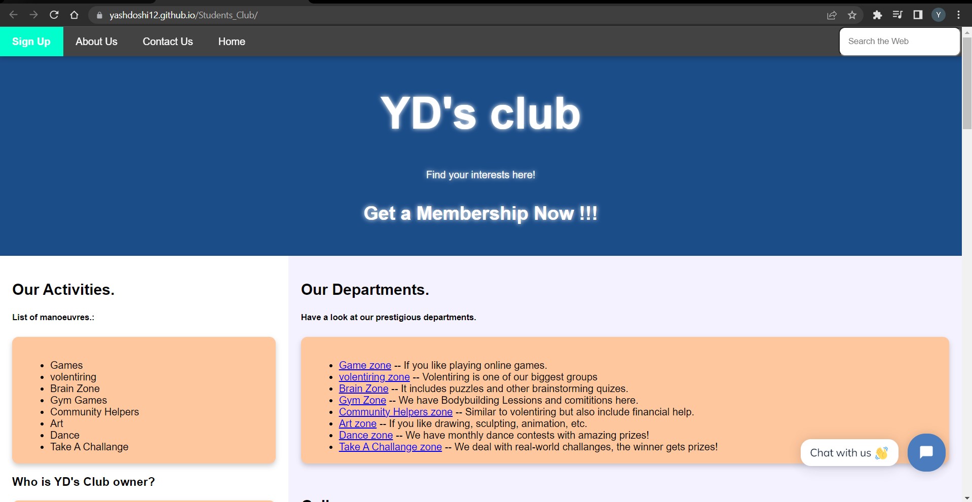 club-website · GitHub Topics · GitHub