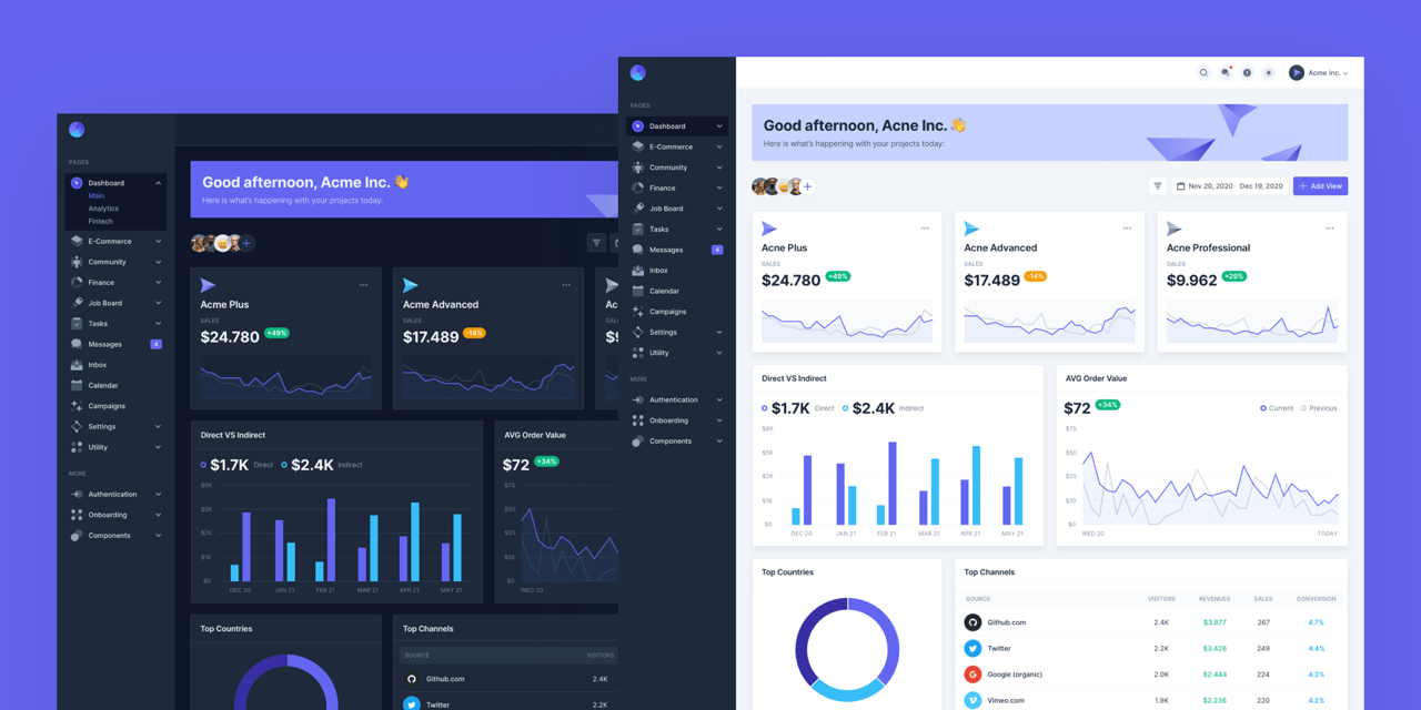 GitHub Cruip laravel tailwindcss admin dashboard template Mosaic 
