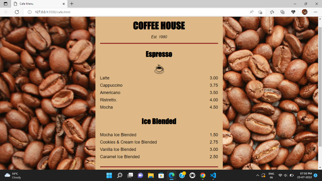Github Shaniasanjana Cafe