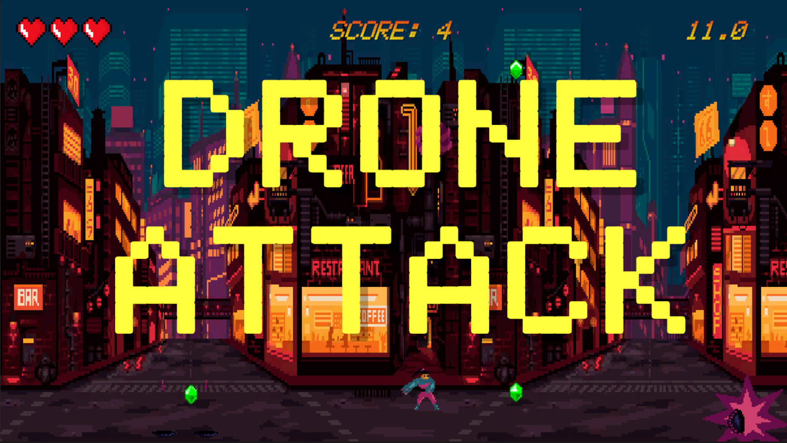 GitHub - calheb/DroneAttack: cyberpunk obstacle dodging game