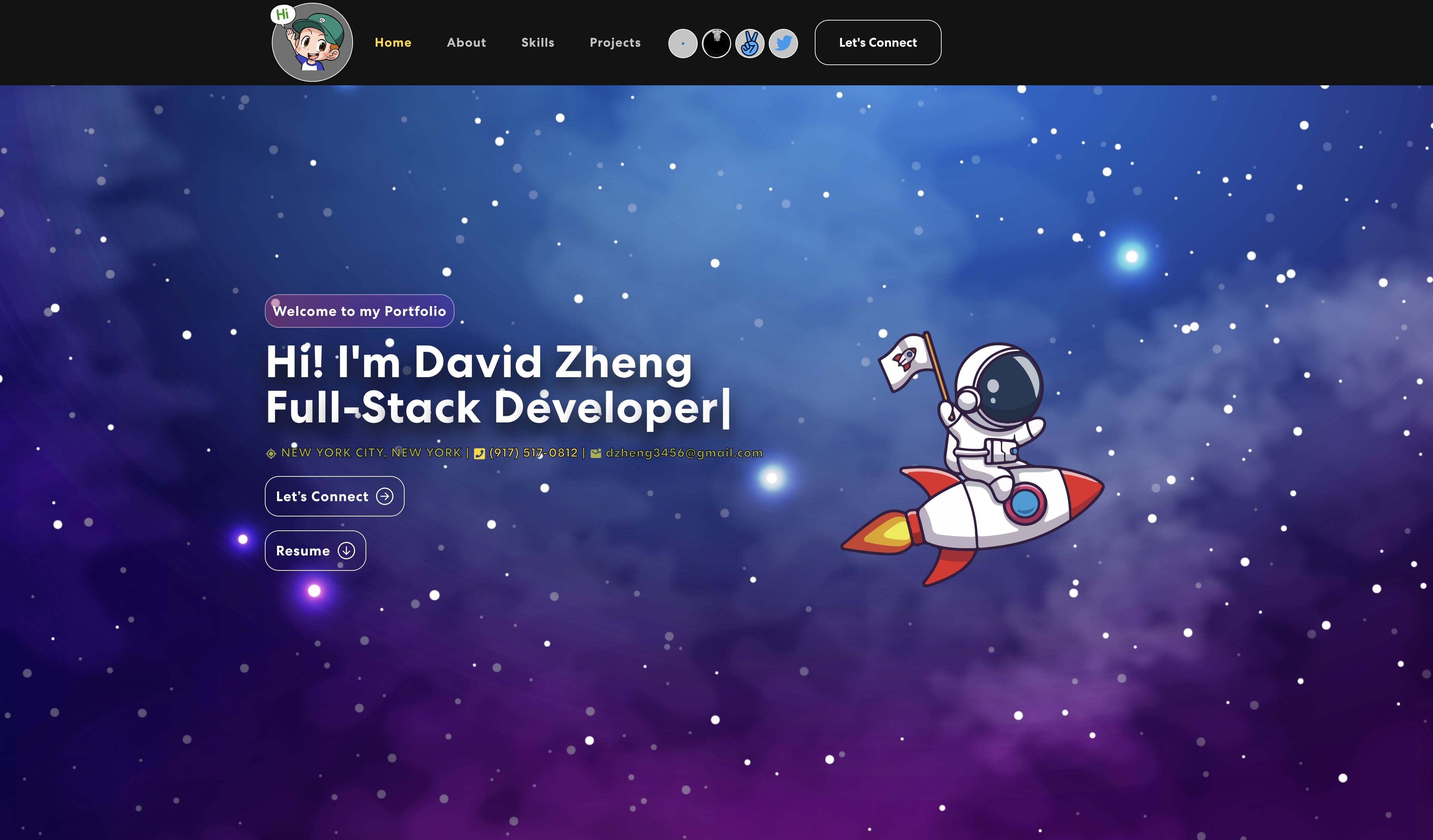 GitHub - dzhengg98/personal-portfolio: Portfolio Site for David Zheng