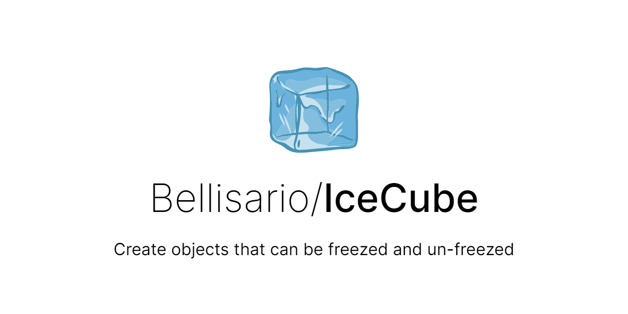 GitHub Bellisario/IceCube Create objects that can be freezed and un