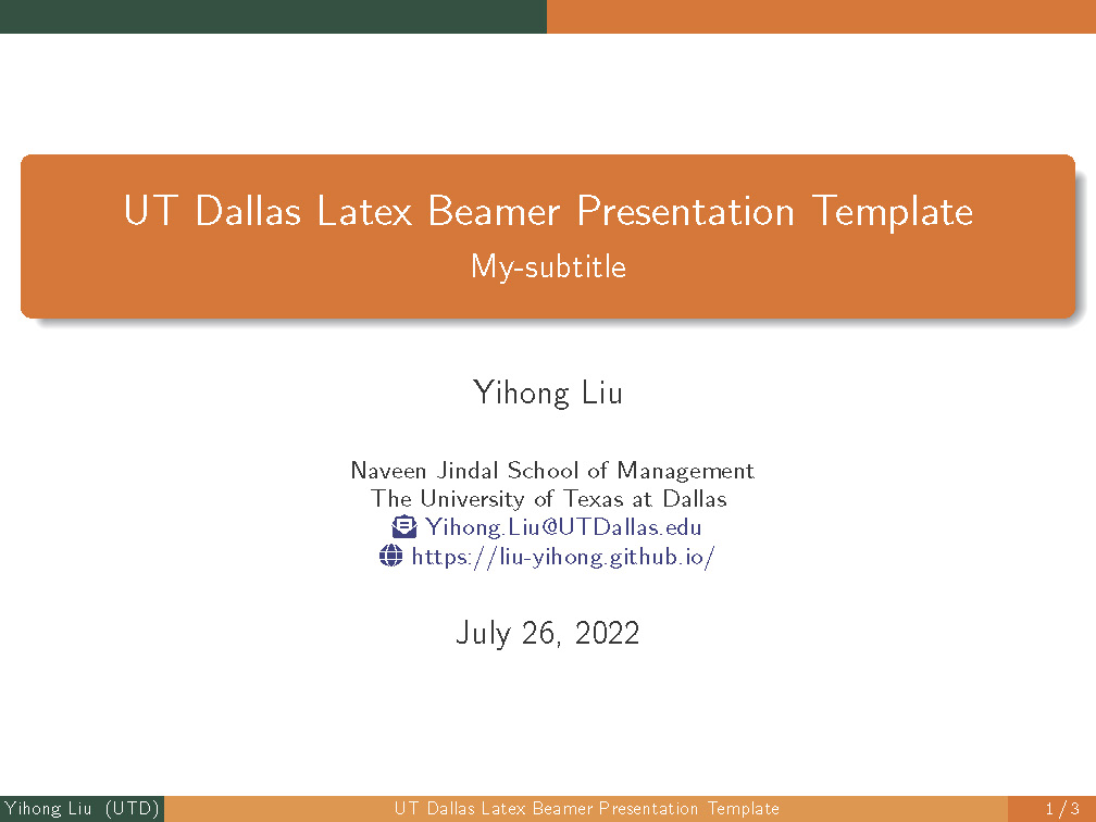 latex presentation template beamer download