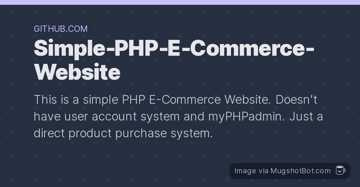 Simple-PHP-E-Commerce-Website