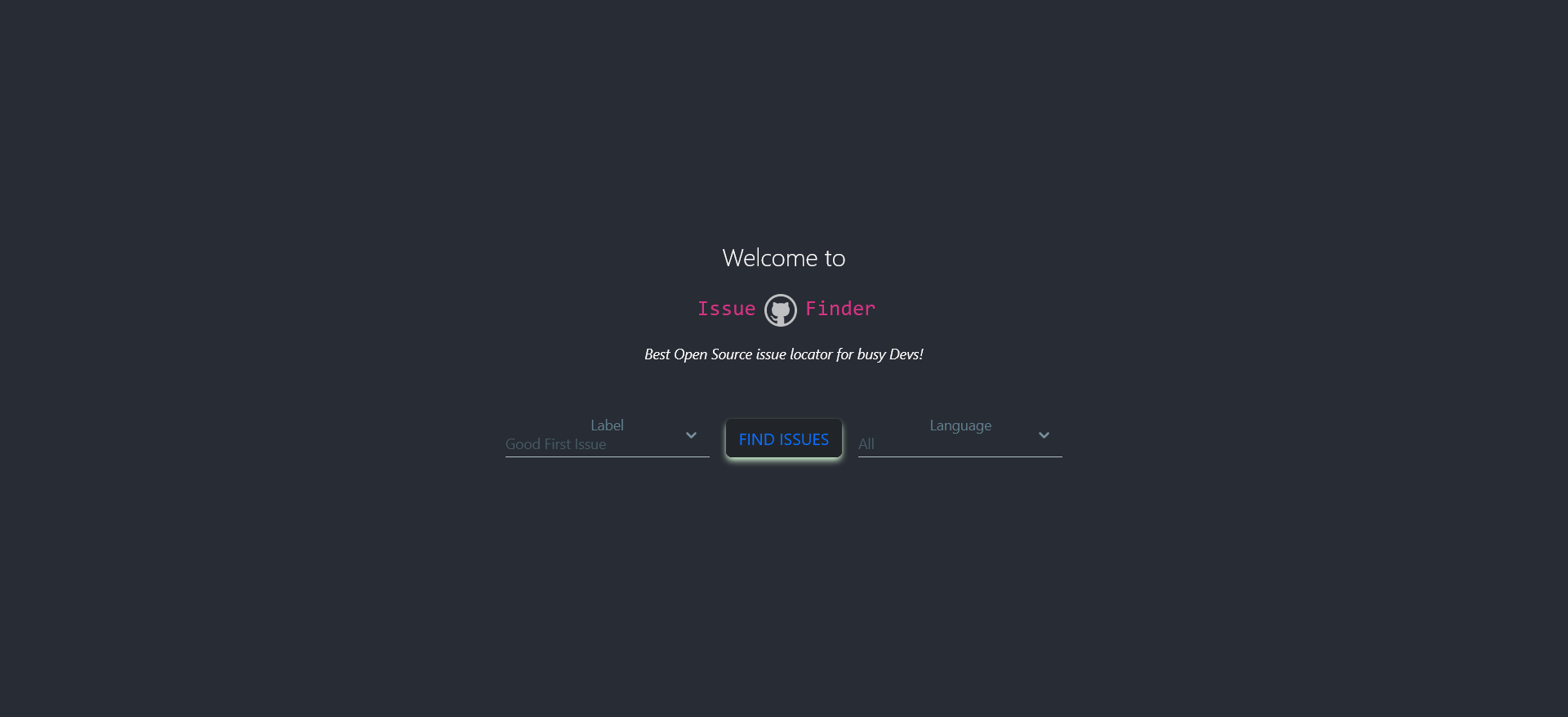 GitHub - shadmanhere/issue-finder: A search engine for newbie-friendly ...