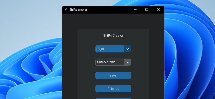 GitHub - Almogif/Shifts-Creator