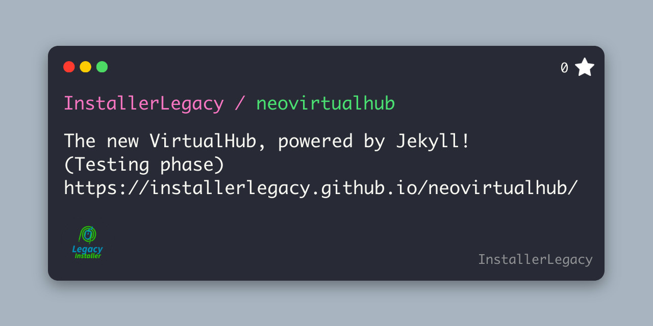GitHub - InstallerLegacy/neovirtualhub: Testing Jekyll for VirtualHub ...