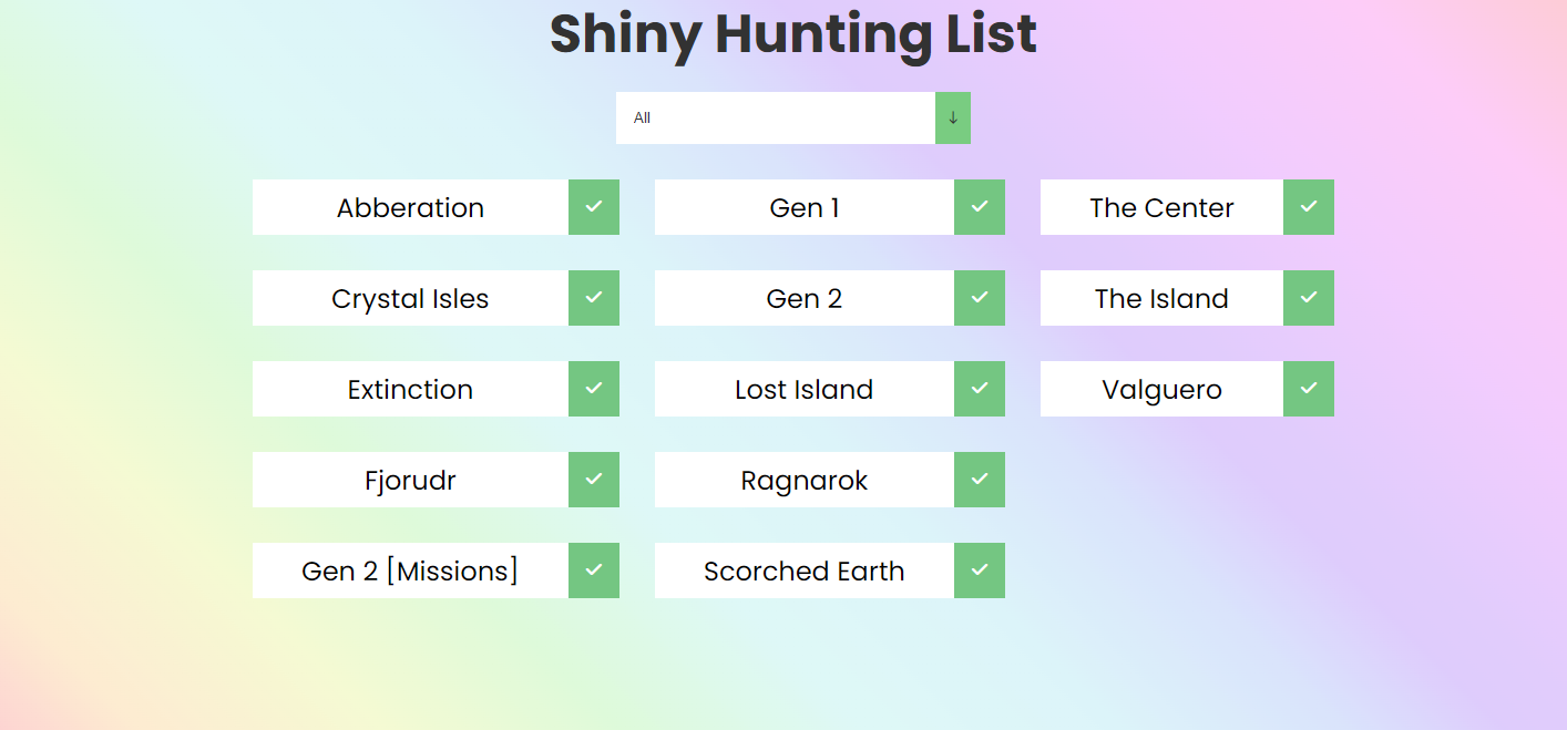 GitHub - KatieMoar/ark-shiny-hunt-tracker: Just a small tracker app to ...