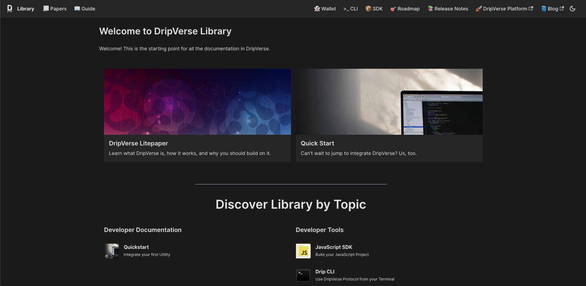 GitHub - DripVerse/library: Collection of Docs for DripVerse