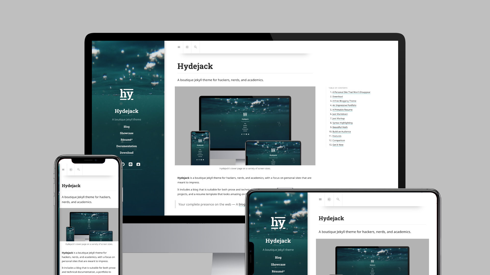 Hydejack Jekyll Themes