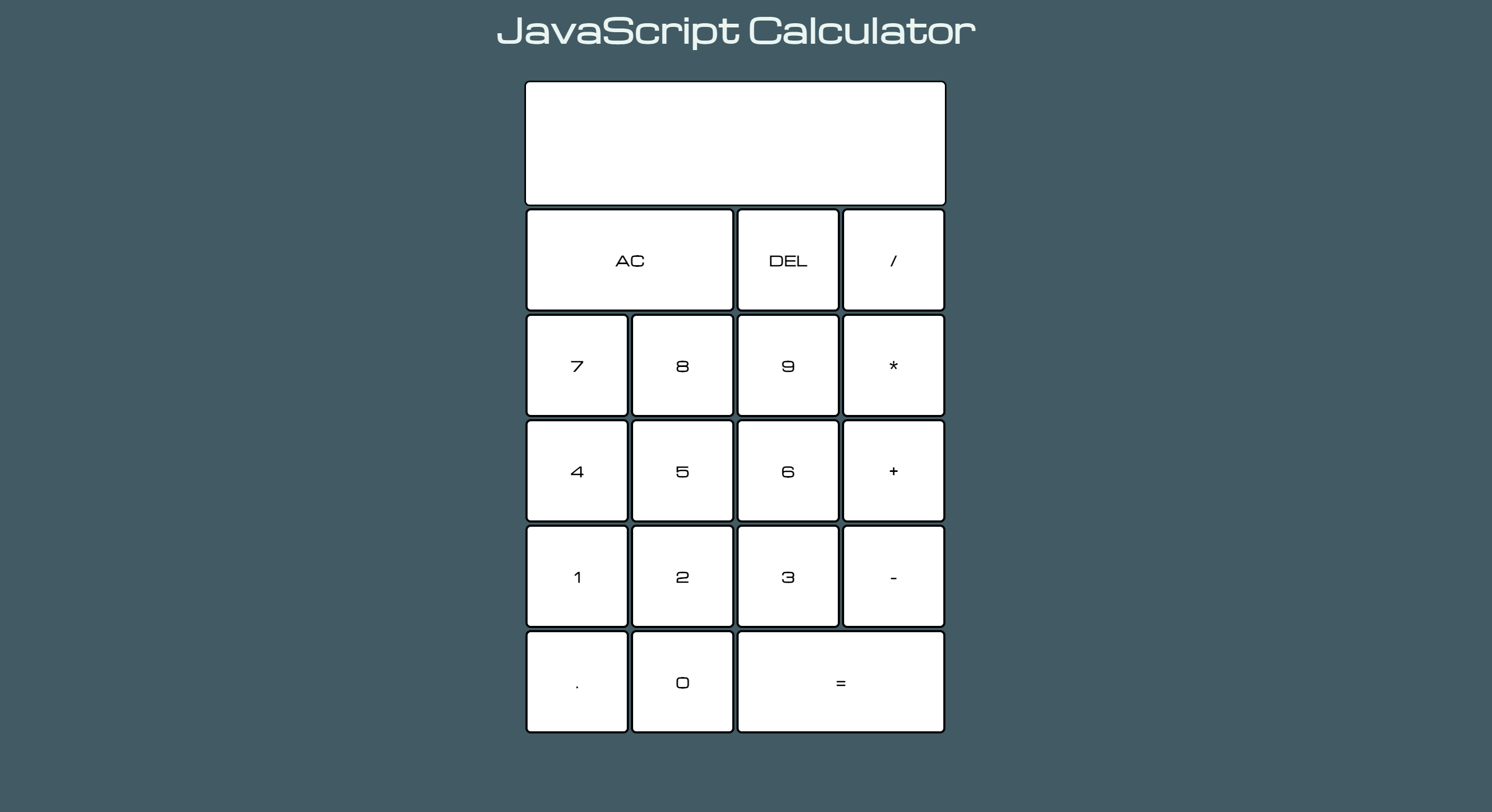 GitHub - GabriellaVega/JavaScript-Calculator: A Simple Calculator Made ...