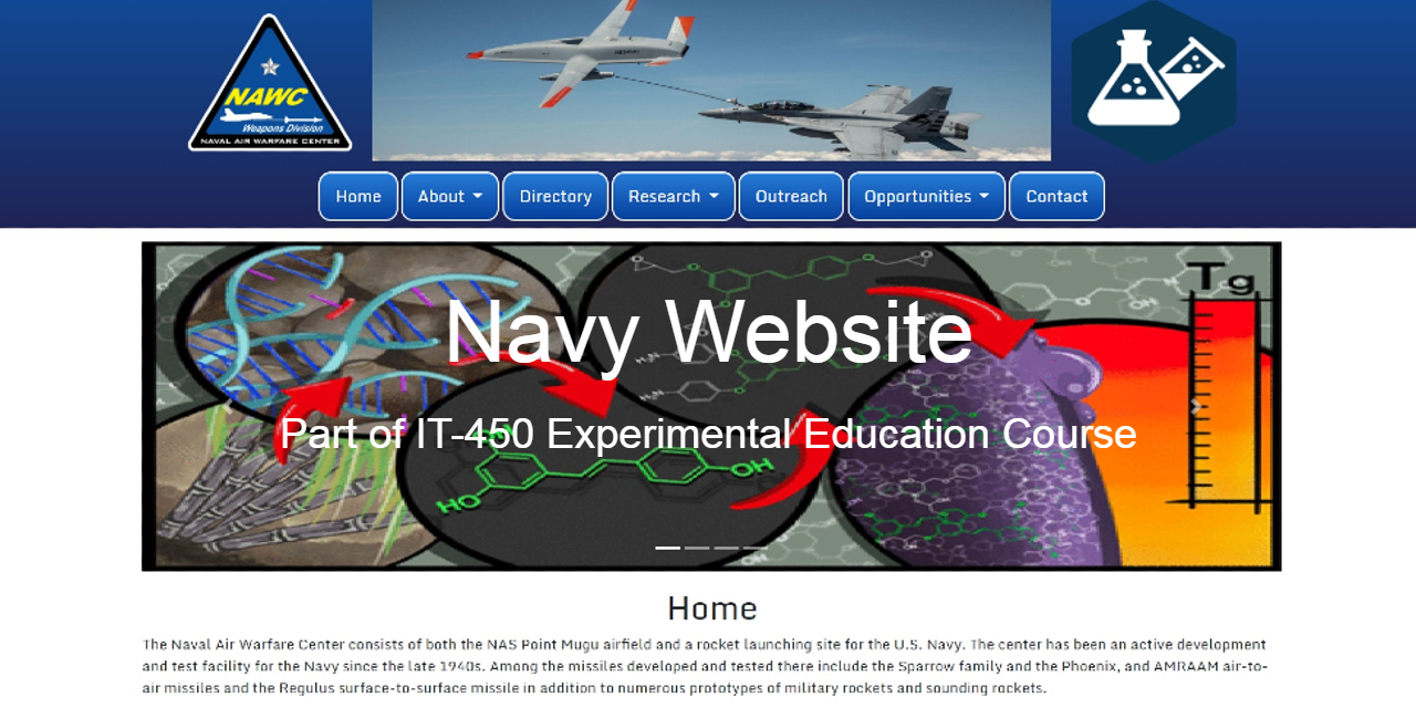 GitHub - nickstevensMU/navySite: Extension pages for the NAWCAD/Naval ...