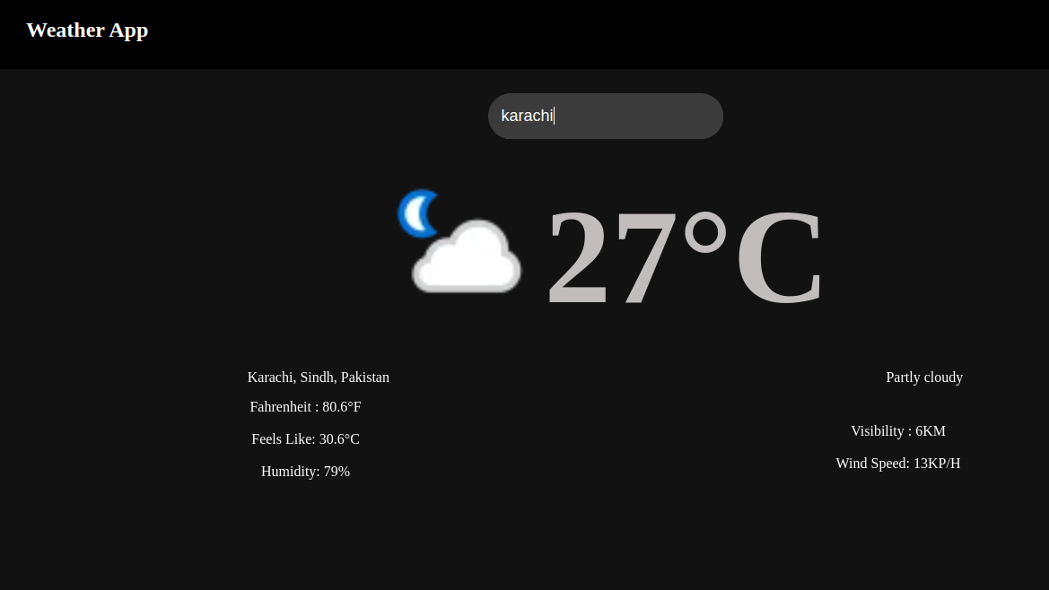 GitHub - shehza-d/weather-forecast: A 5 day weather forecast app with ...