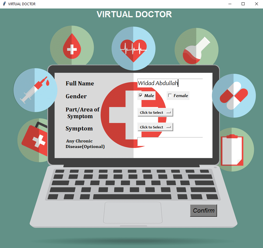 GitHub - Widad-Abdullah/Virtual-Doctor-using-Python: This is a Virtual ...