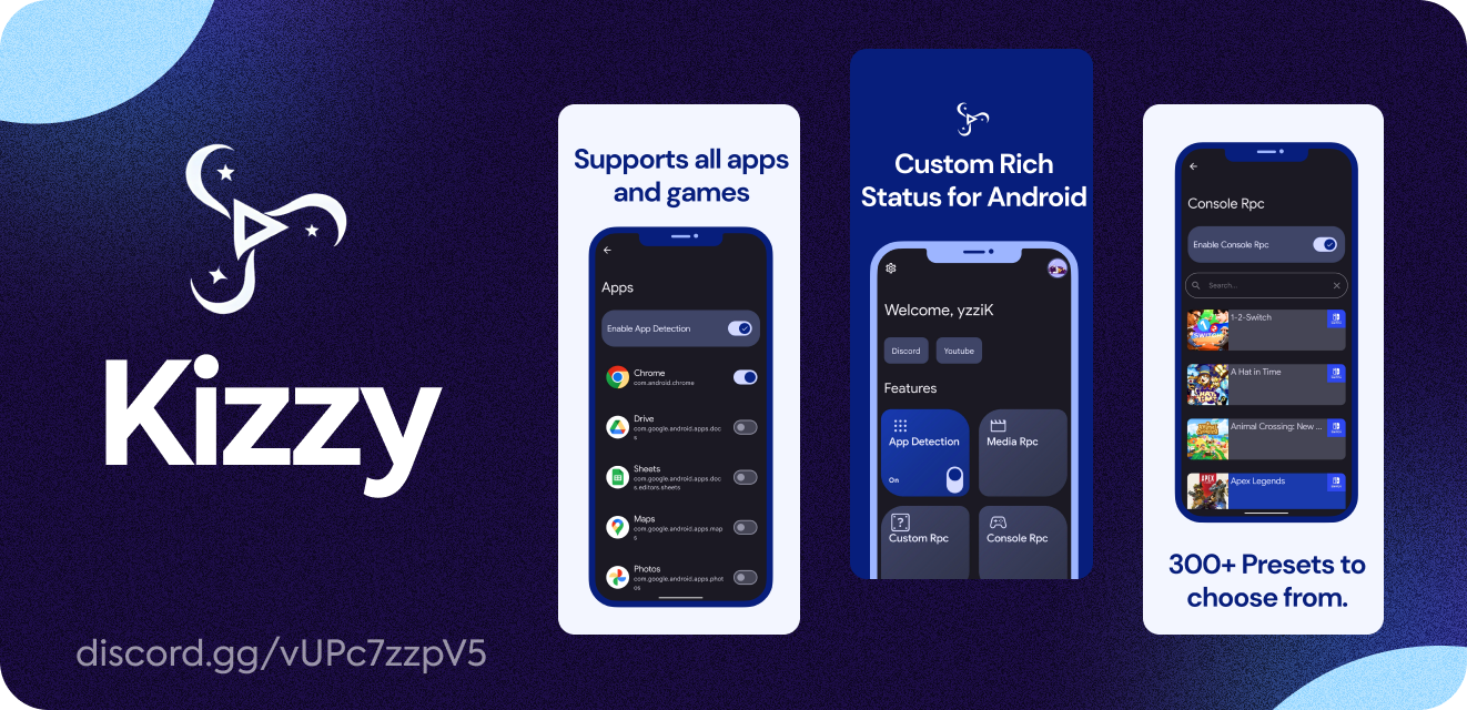 GitHub - dead8309/Kizzy: Discord Rich Presence for Android. Made with  jetpack compose and material3