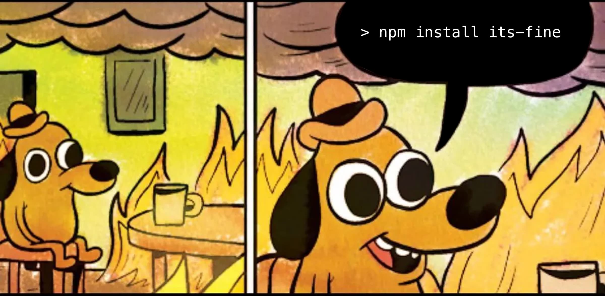 Картина по номерам this is fine