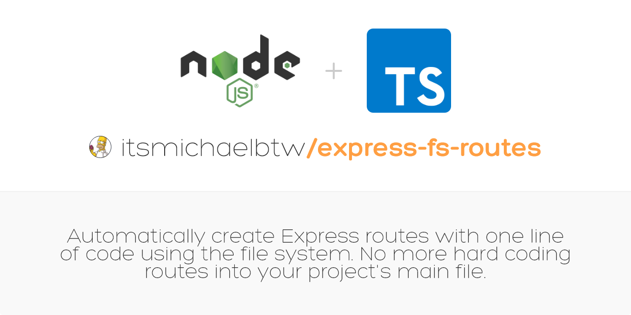GitHub itsmichaelbtw/expressfsroutes Automatically create Express