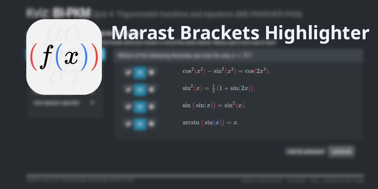 GitHub - jirkavrba/marast-brackets-highlighter: A browser extension for ...