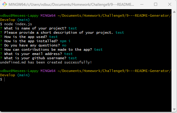 GitHub - Vanese15/9---README-Generator