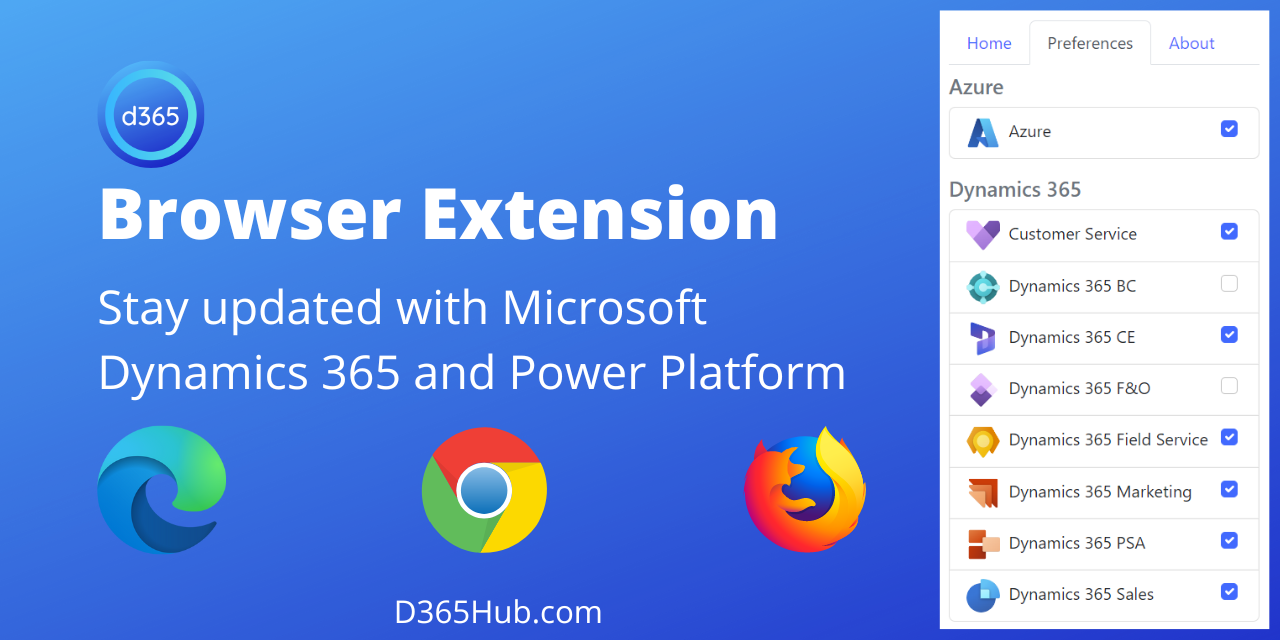 GitHub d365hub/D365Extension D365 browser extension keeps you