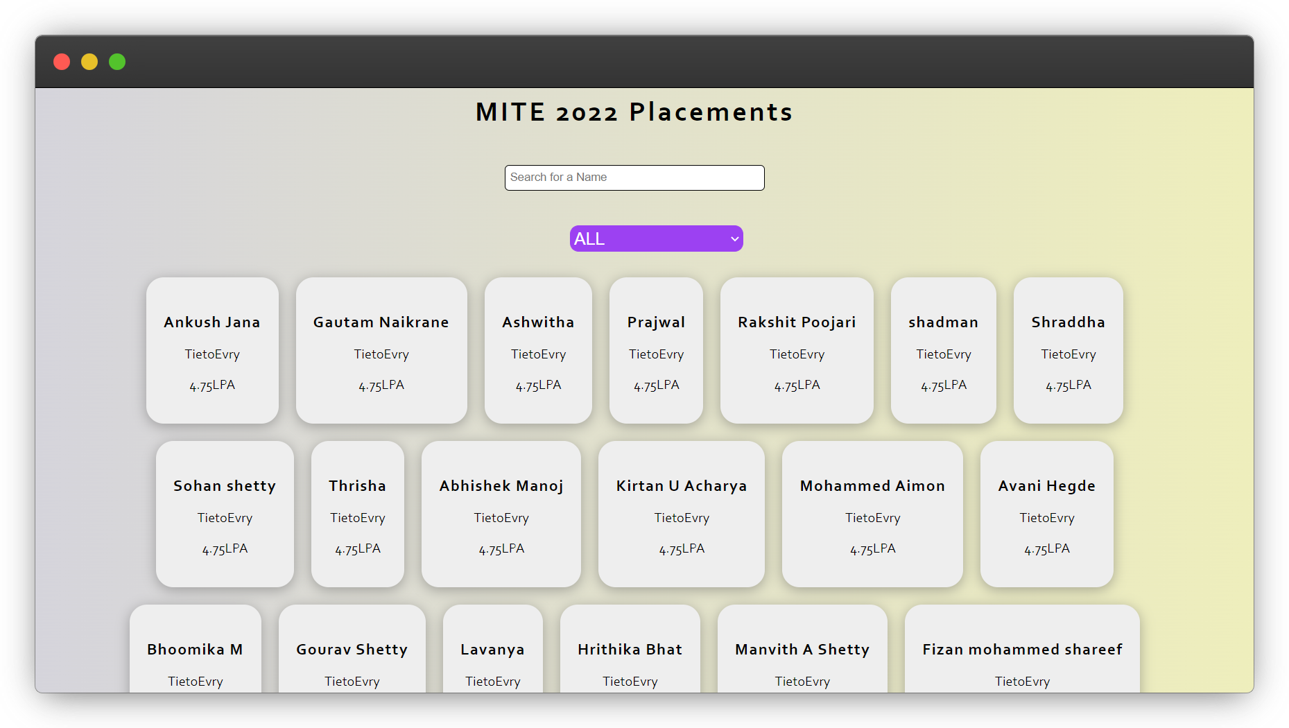 placements