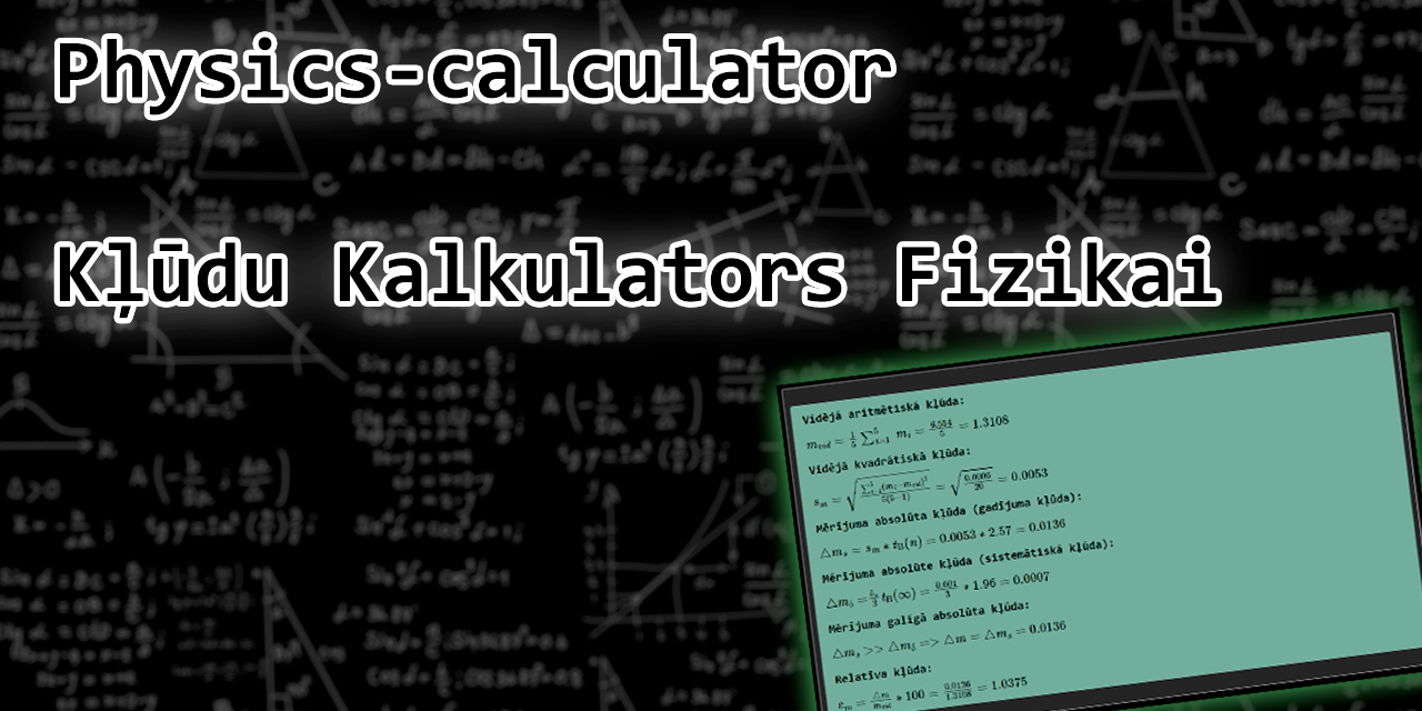 GitHub - Wolferado/physics-calculator: Kalkulators spējīgs atrast