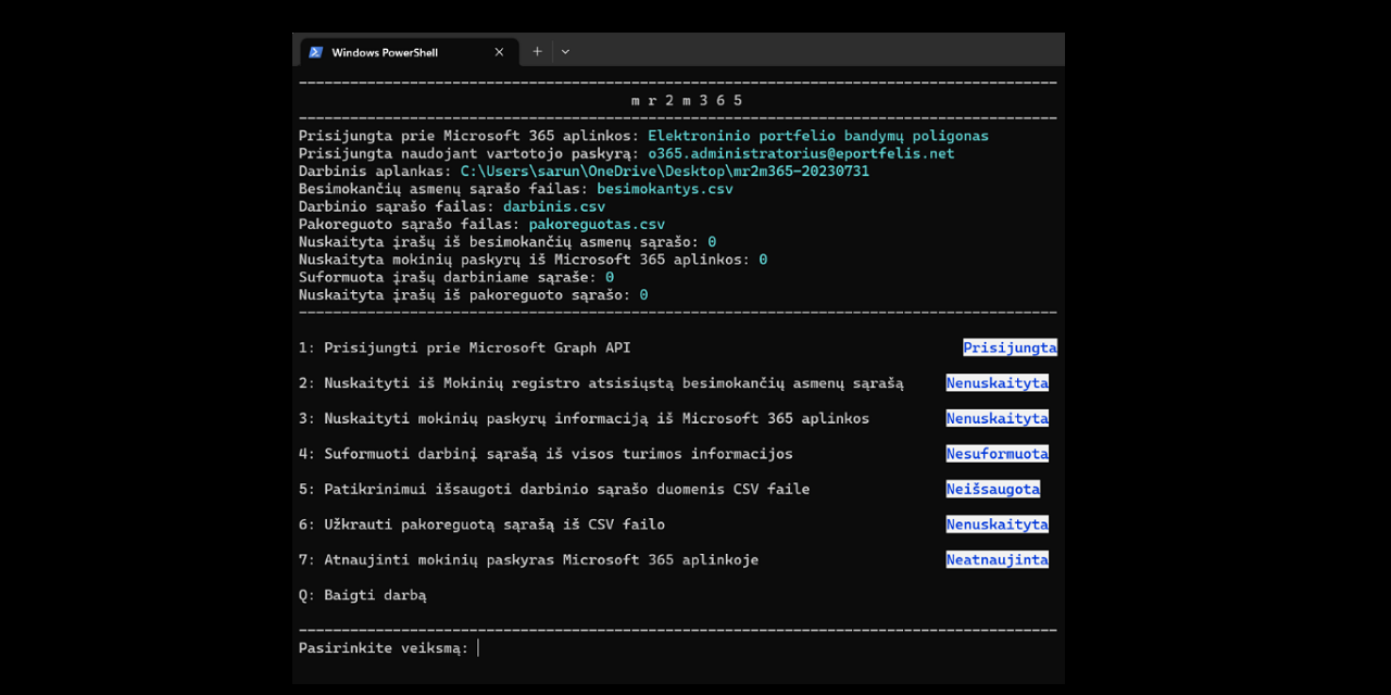 GitHub - SarunasKo/mr2m365: PowerShell skriptas Microsoft 365 mokinių ...