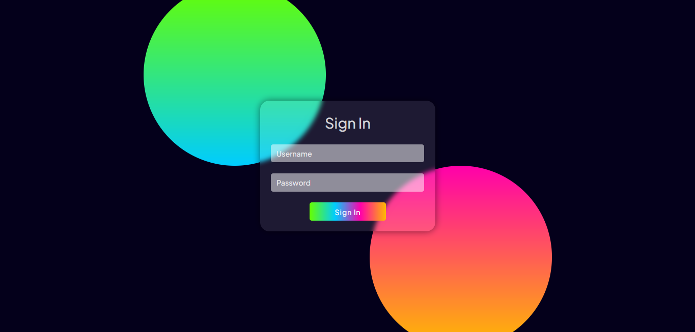 glassy-login-form