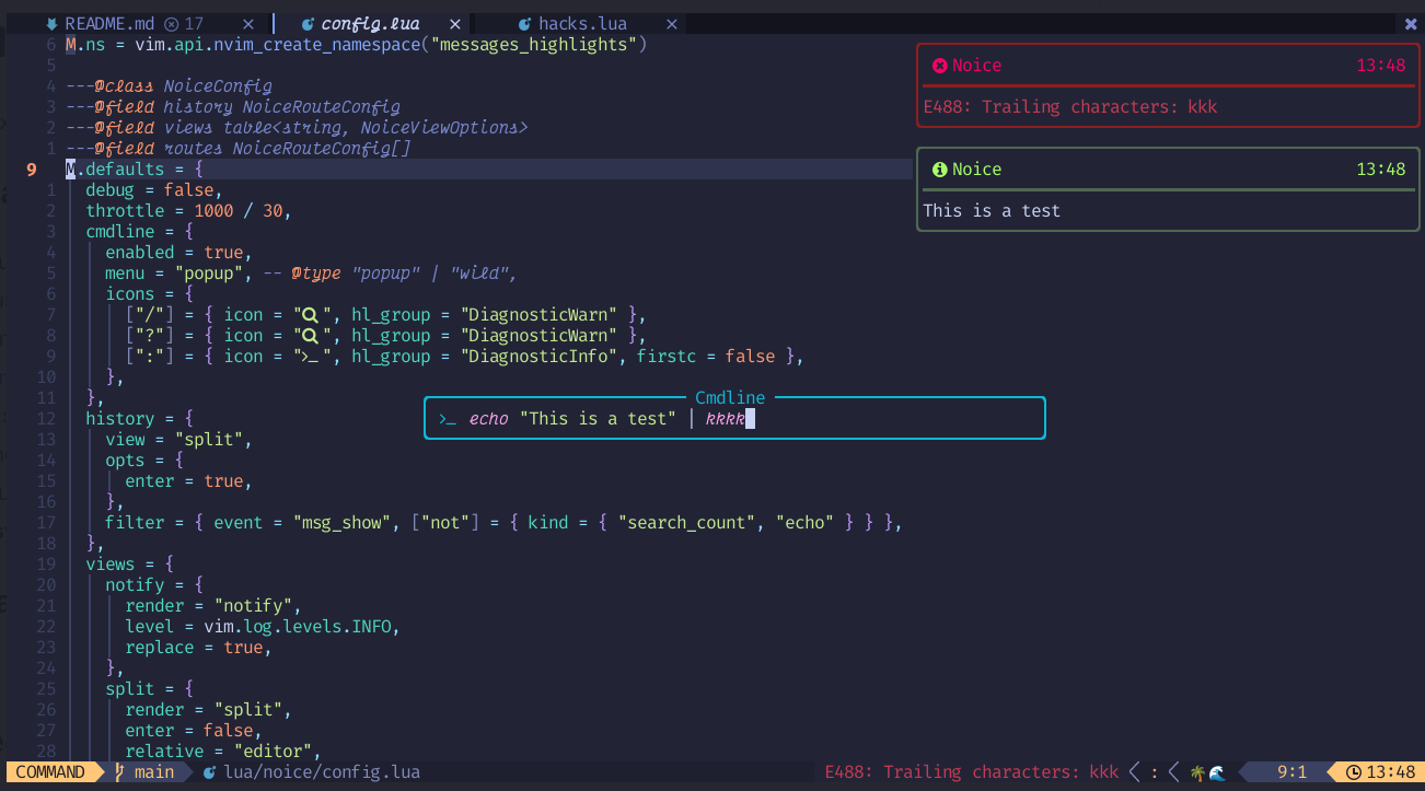 GitHub Folke noice nvim Highly Experimental Plugin That Completely 