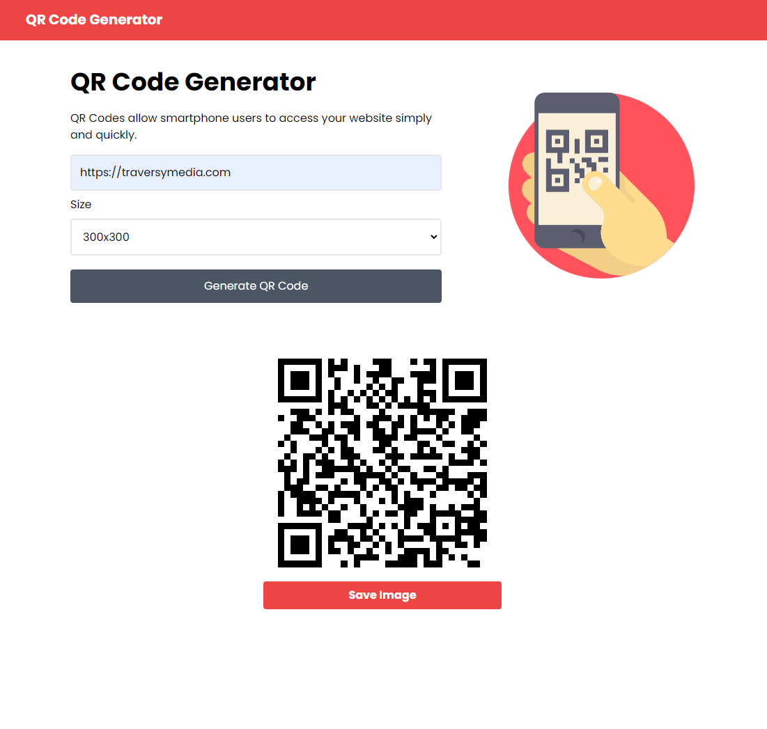 GitHub - rosiefaulkner/QR-Code-Generator: Uses React and Qrcode library ...