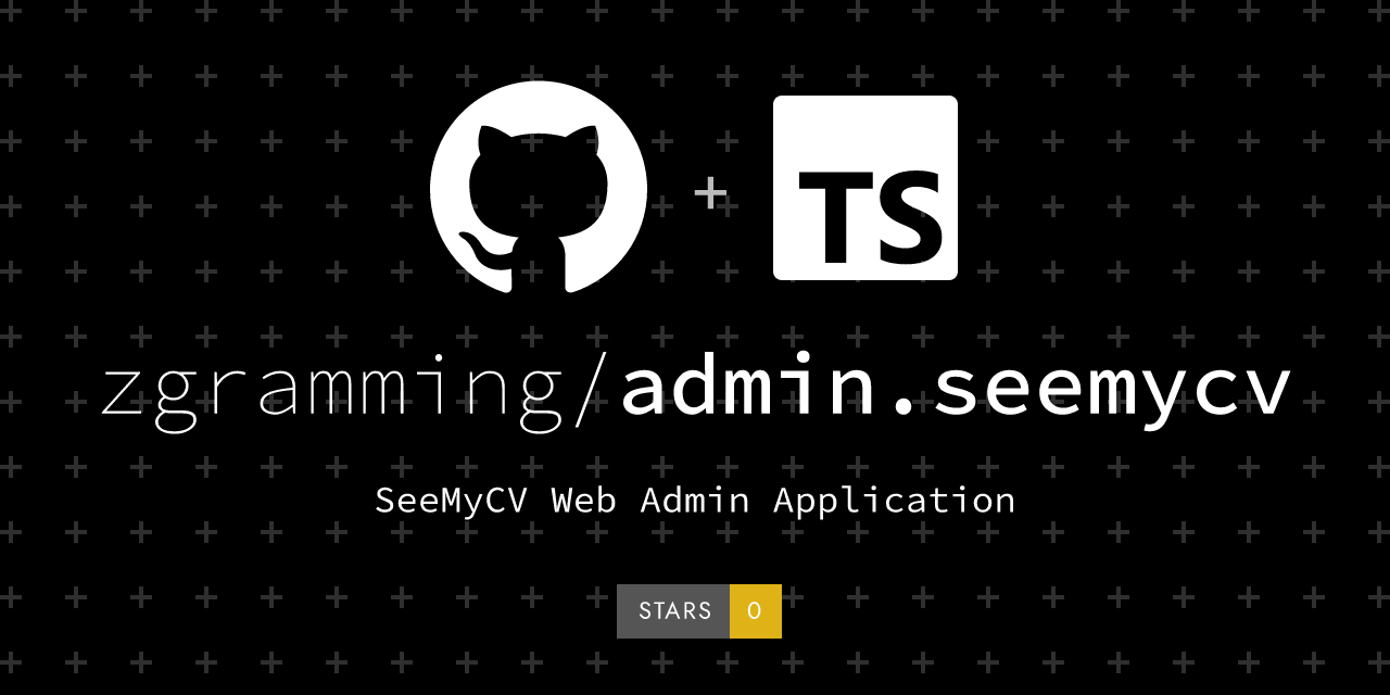 GitHub - zgramming/admin.seemycv: SeeMyCV Web Admin Application