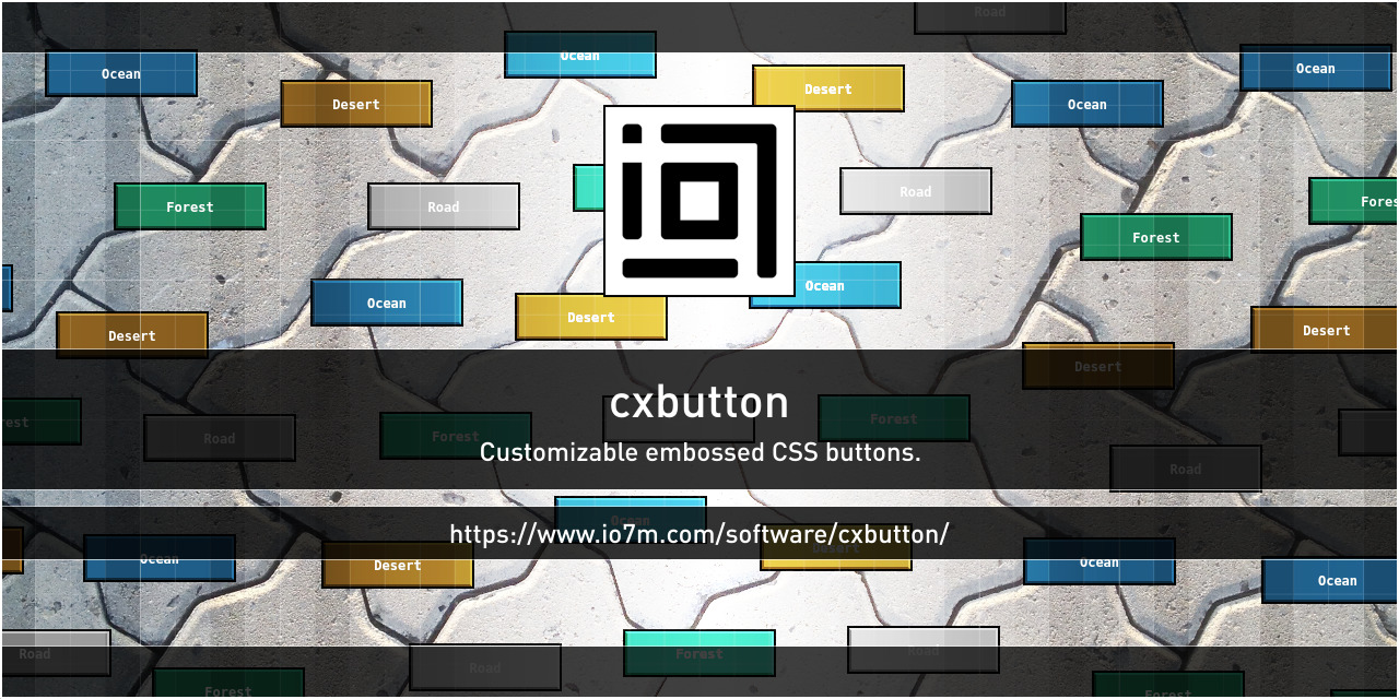 GitHub - io7m-com/cxbutton: Embossed CSS buttons