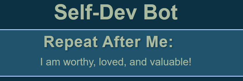 GitHub - kwardlowdev/selfdevbot: Codecademy's Mixed Message Project