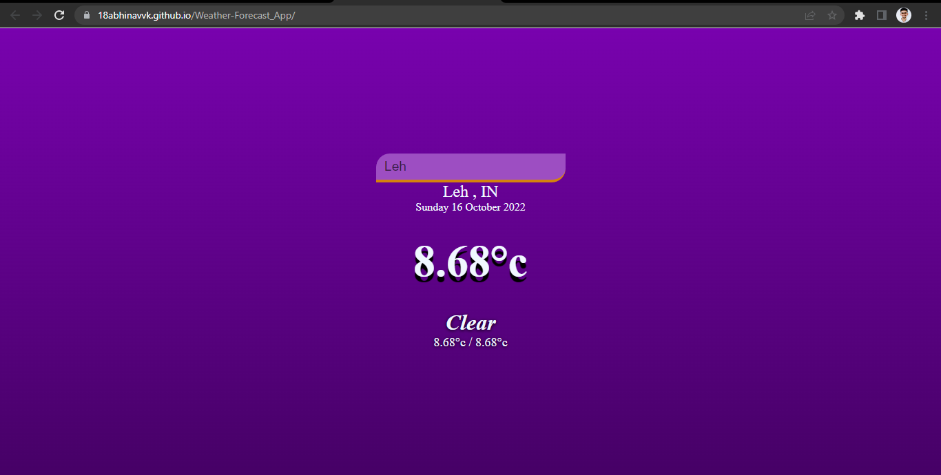 GitHub - 18abhinavvk/Weather-Forecast_App: Built and Deployed a Web ...