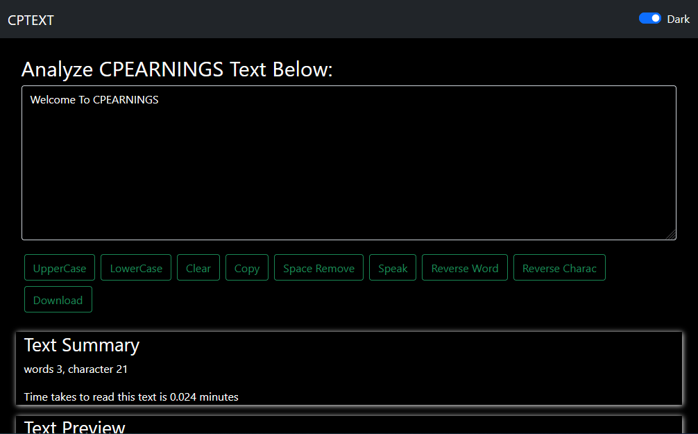 GitHub - cpearnings/cptext