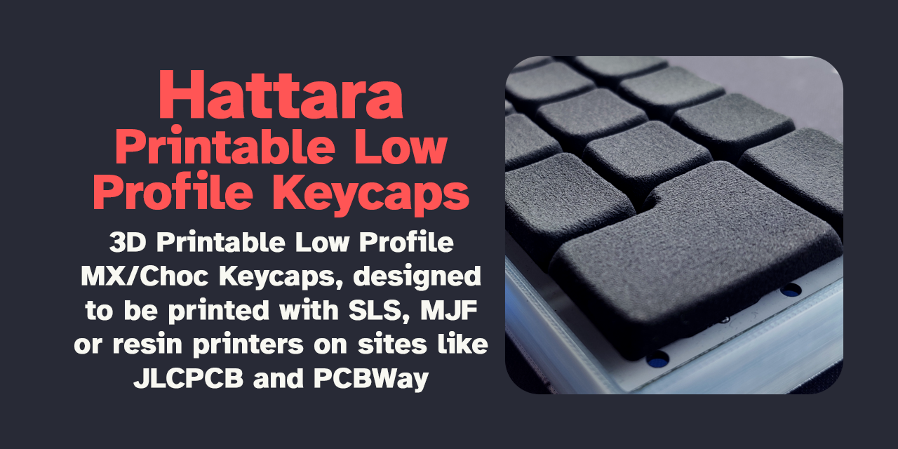 GitHub Pelicram/Hattara Printable Low Profile Keycaps: 3D Printable