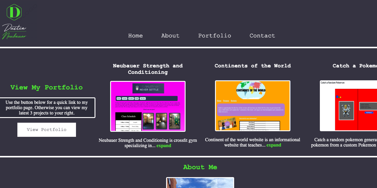 GitHub - dustyneubauer/neubsportfolio: My first portfolio site. This ...