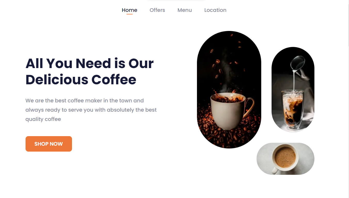 Coffee-shop-landing-page