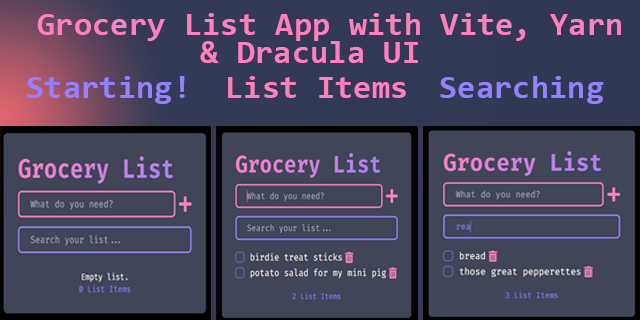 GitHub - JoleneKearse/GroceryList: Grocery List app made with React ...