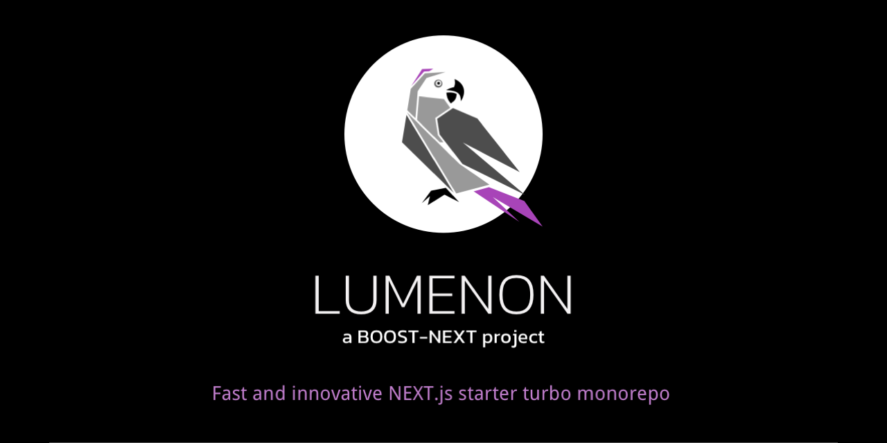 Github boost next lumenon fast and innovative next js starter monorepo 