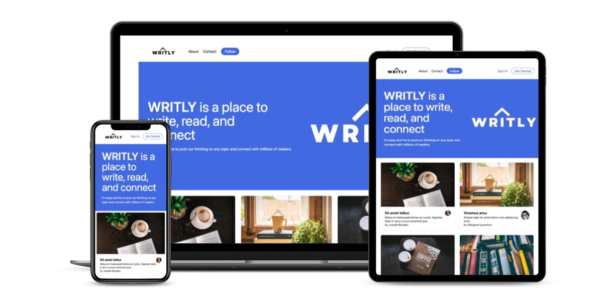writly-nextjs-typescript-tailwind-sanity Tailwind Templates