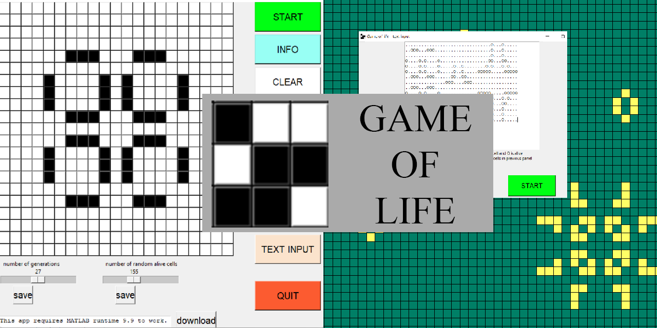 GitHub - jehlijos/PJIN-GameOfLife: Game of Life, Python Tkinter GUI  connected with MATLAB script