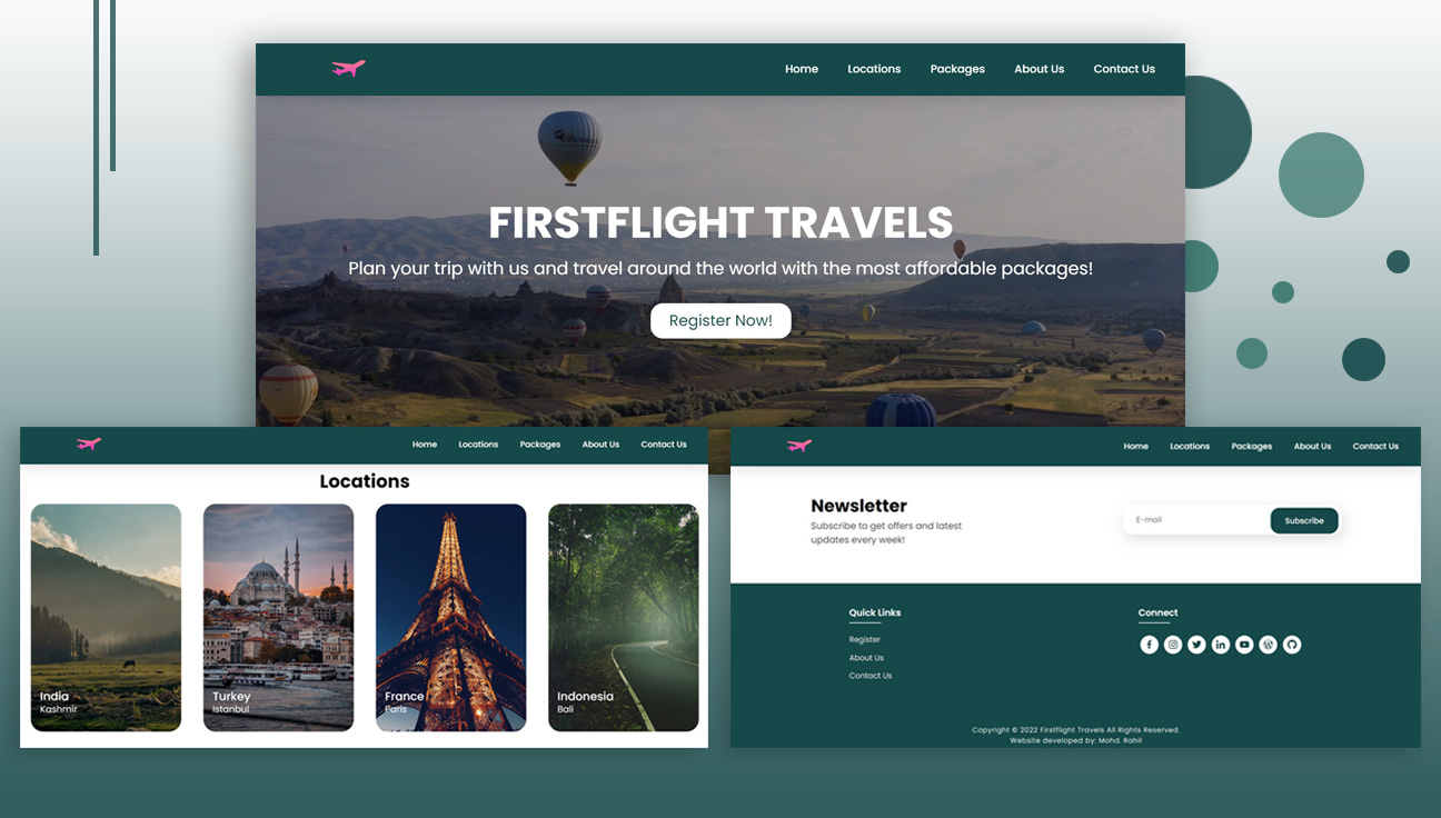 GitHub Mohdrahil101 firstflight travels A Travel Website Project 