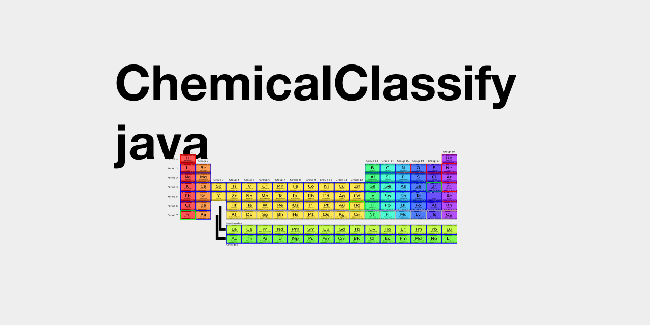 GitHub - johnyehia/ChemicalClassify: Program I made using to classify ...