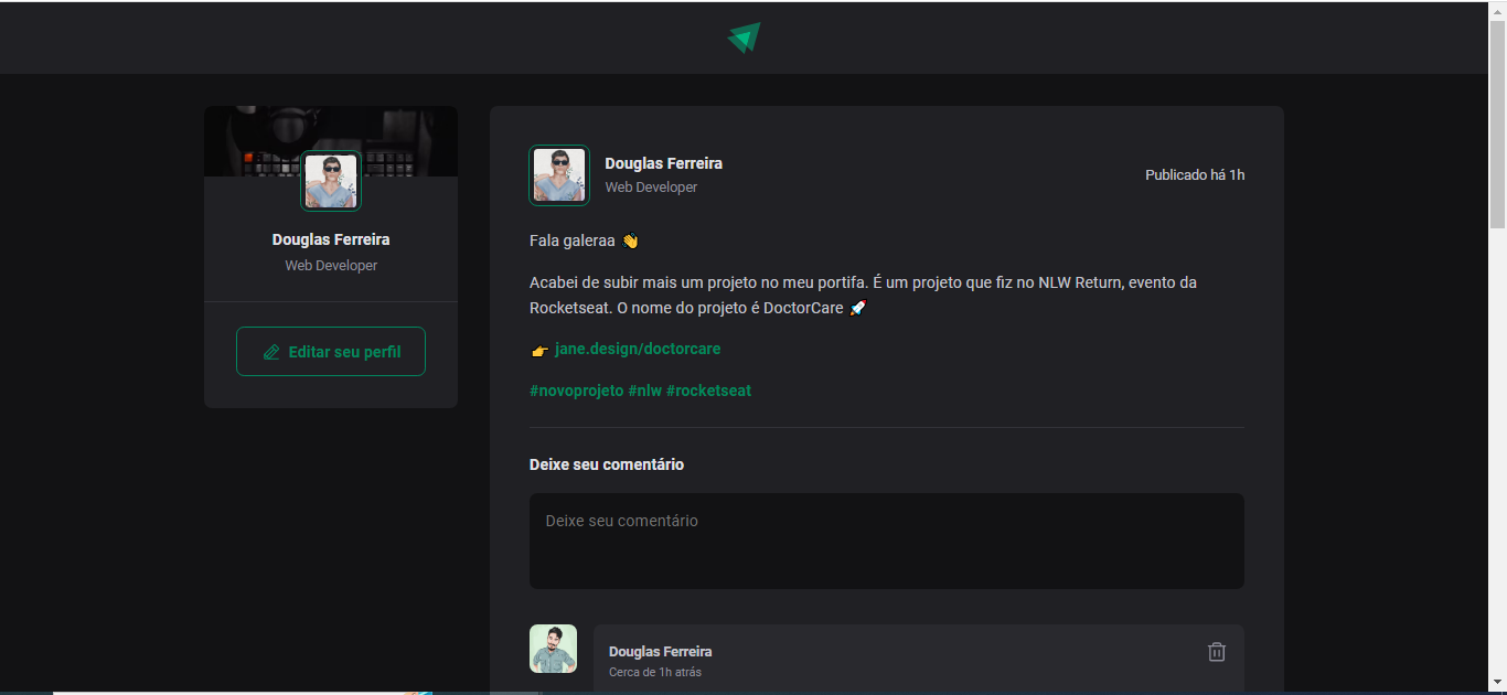 GitHub - DougDeveloper/feed-Ignite-react: Simulação de feed de rede social.