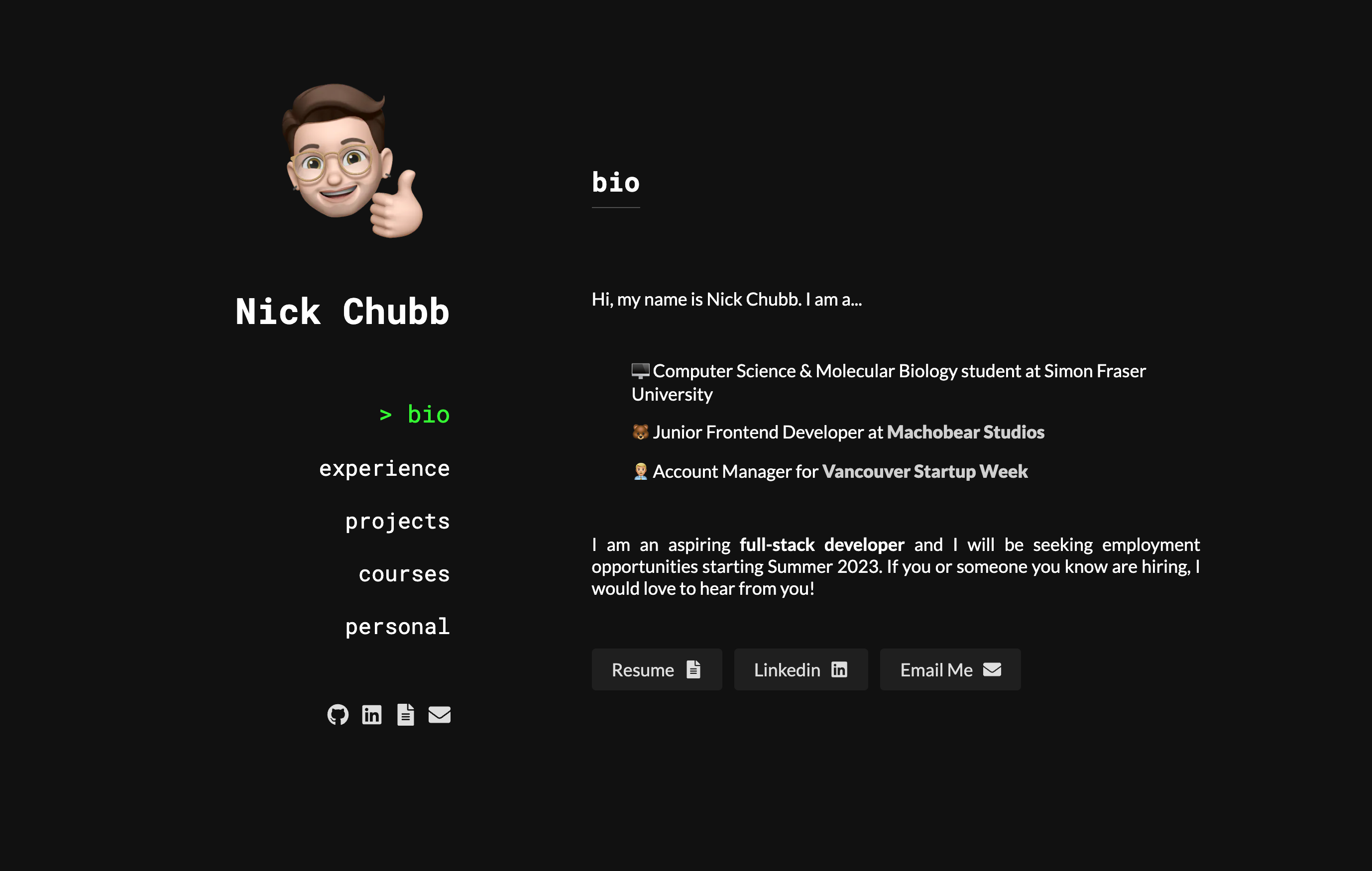 GitHub - NickChubb/nickchubb.ca_2: 👨‍💻 Self-Made Next.js Personal ...